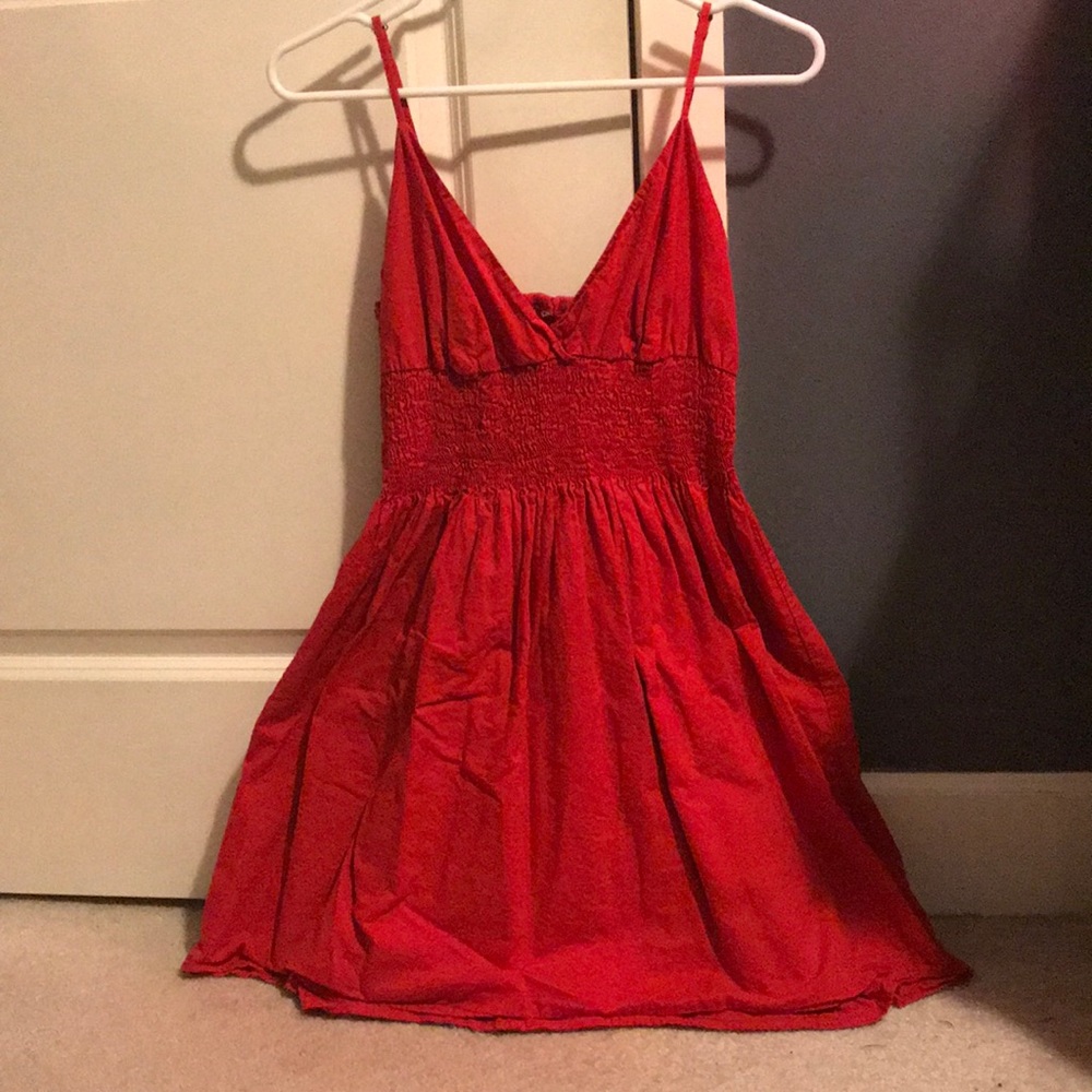 Red sun dress